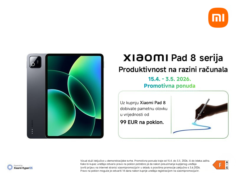 Promotivna grafika za Xiaomi Pad 8 serija